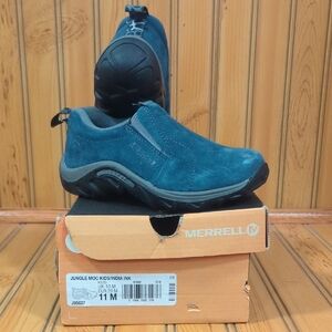 Merrel Kids Jungle Moc Moccasin in Dark Steel Blue  Toddler Boys 11 Slip-on